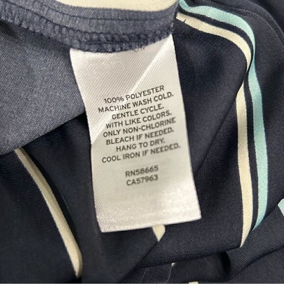 Something Navy Stripe Print Elastic Waistband Pull On Lounge Pants - Picture 5 of 5